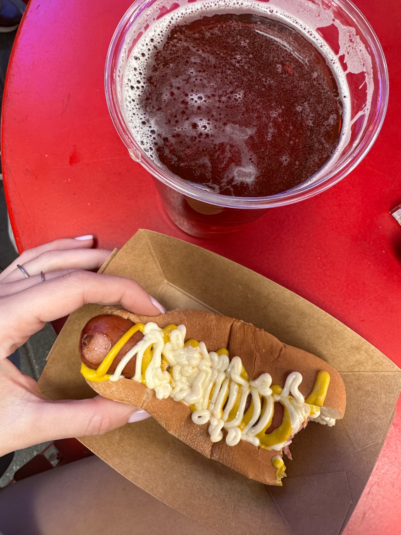 A classic New York street-cart hot dog